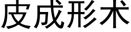 皮成形术 (黑体矢量字库)