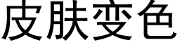 皮肤变色 (黑体矢量字库)