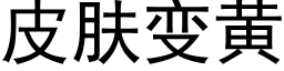 皮肤变黄 (黑体矢量字库)