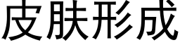 皮膚形成 (黑體矢量字庫)