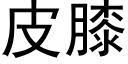 皮膝 (黑体矢量字库)