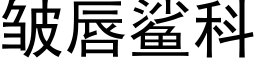 皺唇鲨科 (黑體矢量字庫)