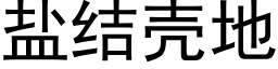 鹽結殼地 (黑體矢量字庫)