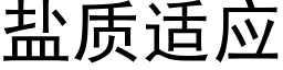 盐质适应 (黑体矢量字库)