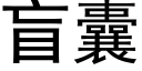 盲囊 (黑体矢量字库)