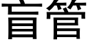 盲管 (黑體矢量字庫)