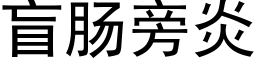 盲肠旁炎 (黑体矢量字库)