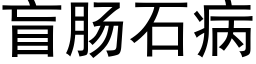 盲肠石病 (黑体矢量字库)