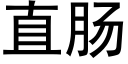 直肠 (黑体矢量字库)