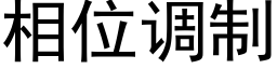 相位调制 (黑体矢量字库)