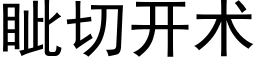 眦切开术 (黑体矢量字库)