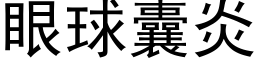 眼球囊炎 (黑體矢量字庫)