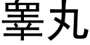 睾丸 (黑体矢量字库)