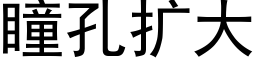 瞳孔擴大 (黑體矢量字庫)