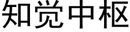 知覺中樞 (黑體矢量字庫)