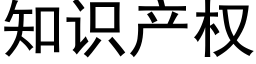 知识产权 (黑体矢量字库)