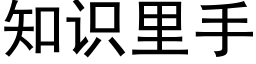 知识里手 (黑体矢量字库)