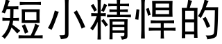 短小精悍的 (黑体矢量字库)