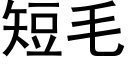 短毛 (黑體矢量字庫)