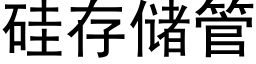 硅存储管 (黑体矢量字库)