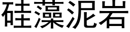 矽藻泥岩 (黑體矢量字庫)