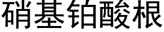 硝基鉑酸根 (黑體矢量字庫)