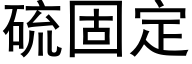 硫固定 (黑体矢量字库)