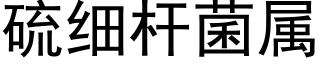 硫细杆菌属 (黑体矢量字库)