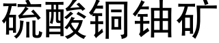 硫酸铜铀矿 (黑体矢量字库)