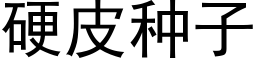 硬皮种子 (黑体矢量字库)