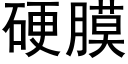 硬膜 (黑体矢量字库)