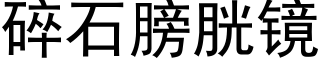 碎石膀胱镜 (黑体矢量字库)