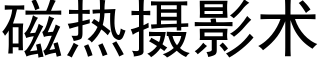 磁熱攝影術 (黑體矢量字庫)