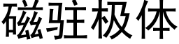 磁驻极体 (黑体矢量字库)