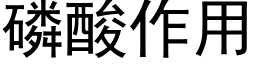 磷酸作用 (黑體矢量字庫)