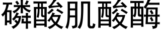 磷酸肌酸酶 (黑体矢量字库)