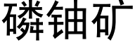 磷铀矿 (黑体矢量字库)