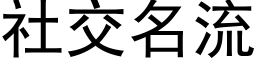 社交名流 (黑体矢量字库)