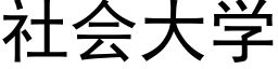 社会大学 (黑体矢量字库)