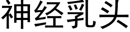 神经乳头 (黑体矢量字库)