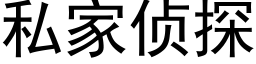 私家侦探 (黑体矢量字库)