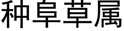 种阜草属 (黑体矢量字库)