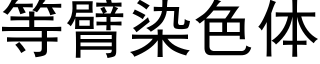 等臂染色體 (黑體矢量字庫)