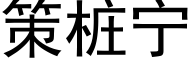 策桩宁 (黑体矢量字库)