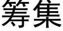 籌集 (黑體矢量字庫)