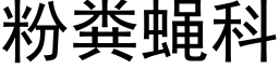 粉粪蝇科 (黑体矢量字库)