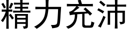 精力充沛 (黑体矢量字库)