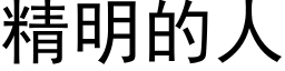 精明的人 (黑體矢量字庫)