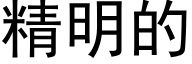 精明的 (黑体矢量字库)