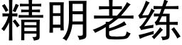 精明老練 (黑體矢量字庫)